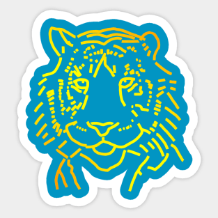 Big Cats Yellow Tiger Sticker